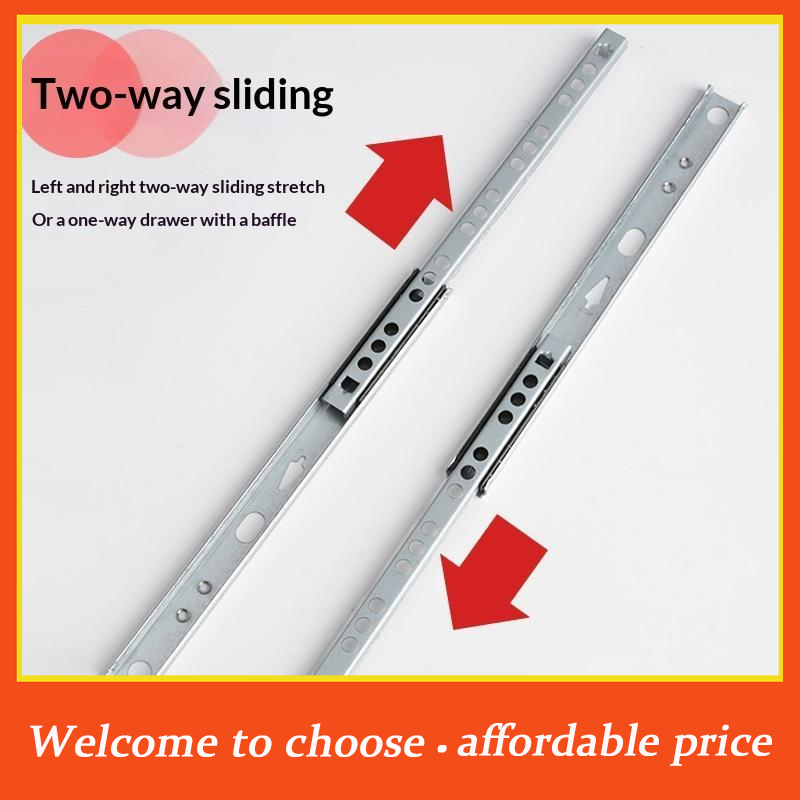 Furniture Rails Hardware - {}2Pcs Kitchen Cupboard Drawer Slides 17mm