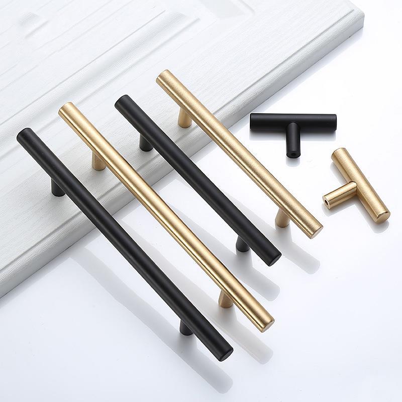 Furniture Hardware Restoration - Modern Gold Brushed Straight Cupboard Handles