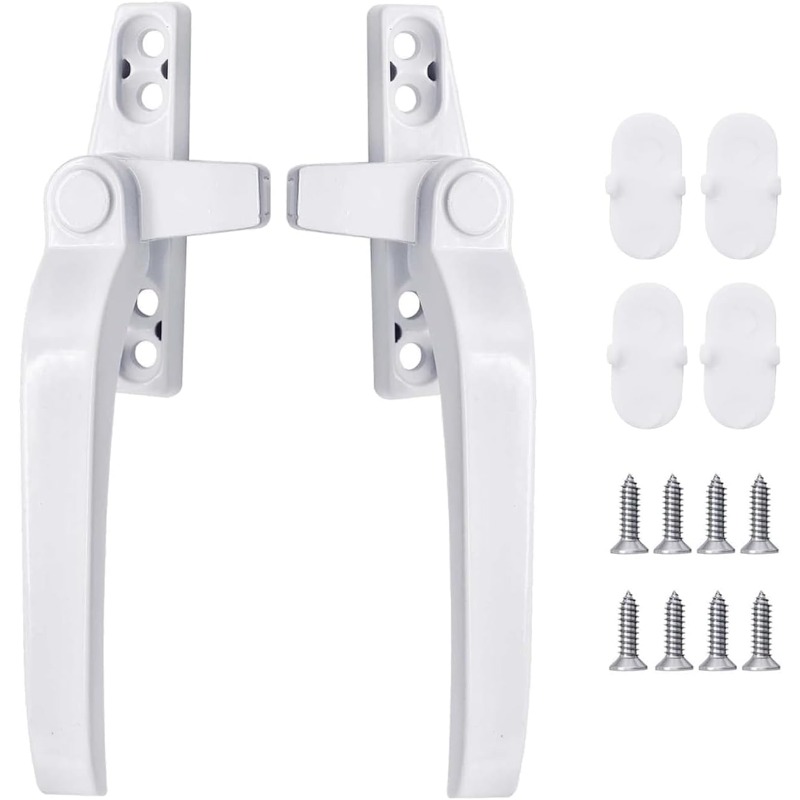 Zinc Furniture Hardware - Glass Window Lock Handle 2Pcs Zinc