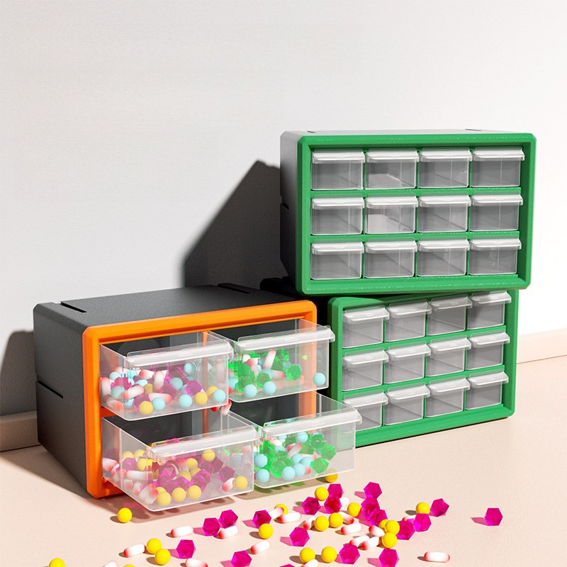 Furniture Screw Type - Drawer-Type Tool Box |Stackable Plastic Organizer