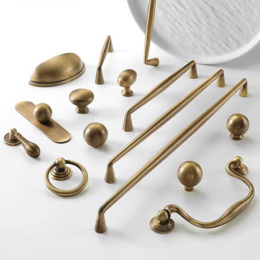 Furniture Hardware And Fittings - French Vintage Brass Furniture Handles Vintage