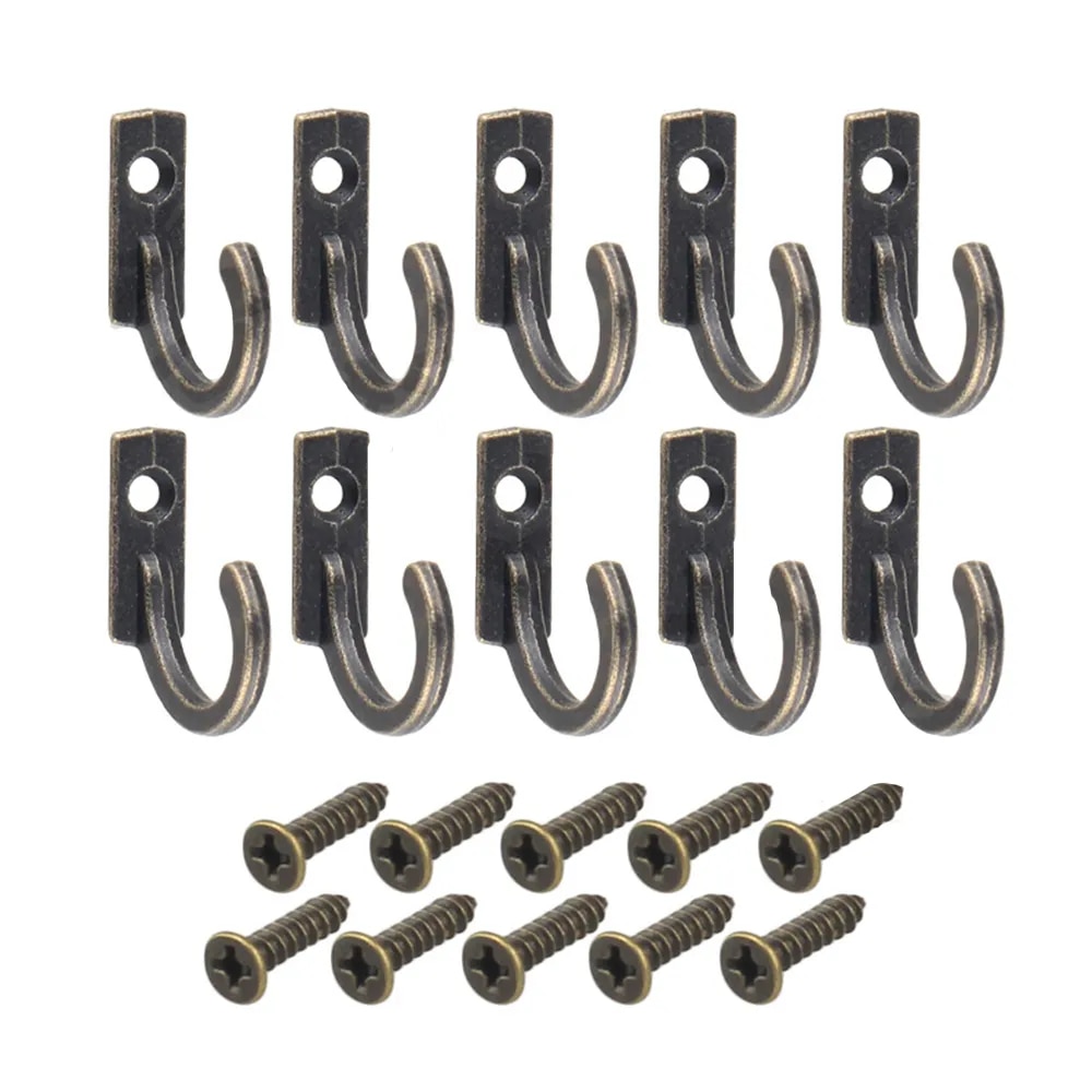 Furniture Hardware Suppliers - 10Pcs/set Vintage Hooks Wall Hanger Curved