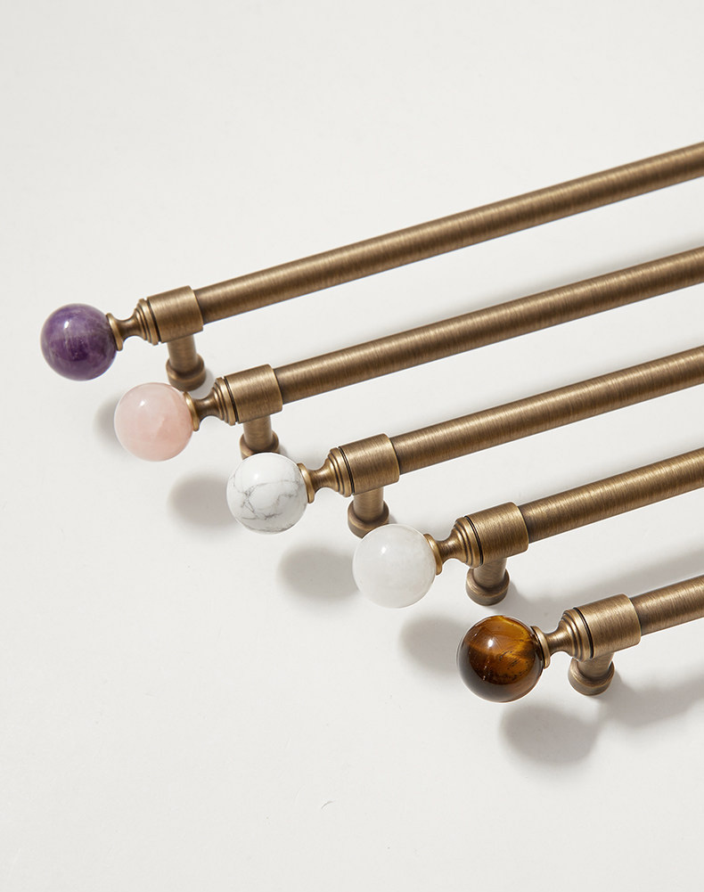 Vintage Furniture Hardware Pulls - Vintage Brass Cabinet Handles with Marble