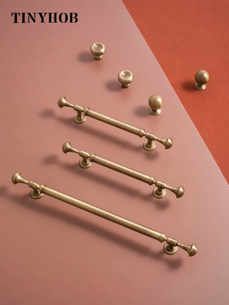 Vintage Solid Brass Cabinet Ha - Vintage Furniture Hardware Pulls 评论和价格