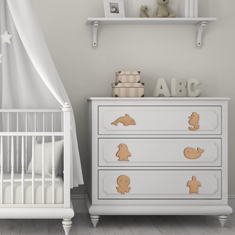 Creative Sea Animal Shape Wood - Furniture Hardware Restoration 评论和价格