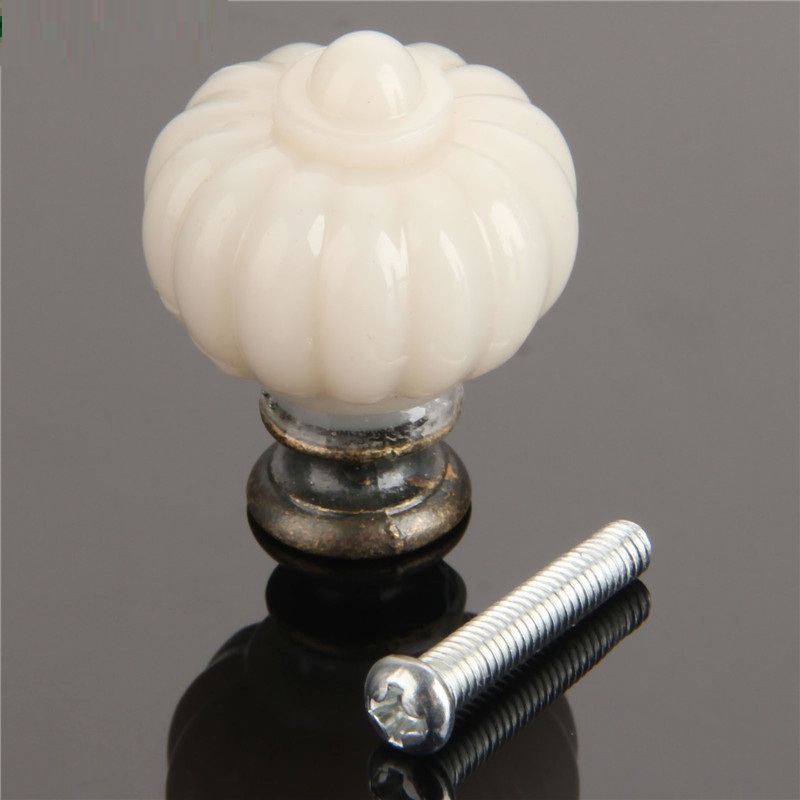 1Pc Acrylic Ivory White Pumpki - Furniture Hardware Handles 评论和价格