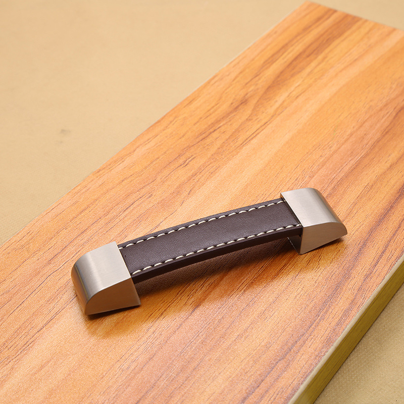 Modern High-grade Leather Hand - Vintage Furniture Hardware Pulls 评论和价格