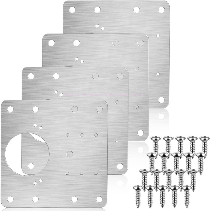 2/10Sets Hinge Repair Plate Ki - Furniture Hardware Fixing Screws 评论和价格