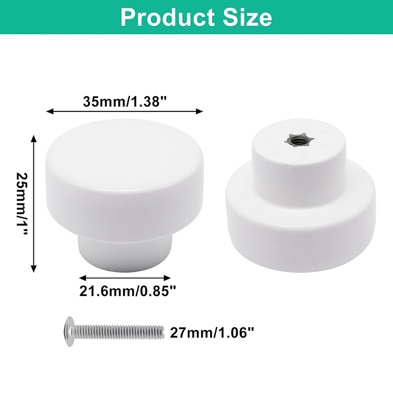 White Round Wood Drawer Knobs  - Furniture Hardware Restoration 评论和价格