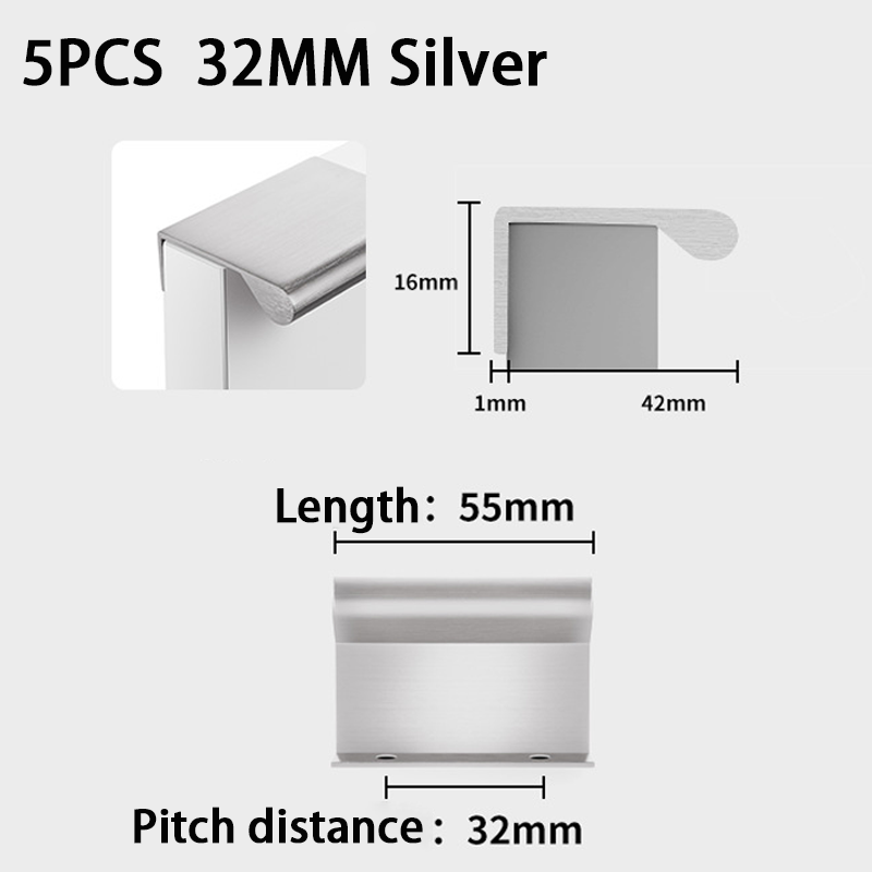 5PCS Side-mounted Handle Alumi - Furniture Hardware Restoration 评论和价格