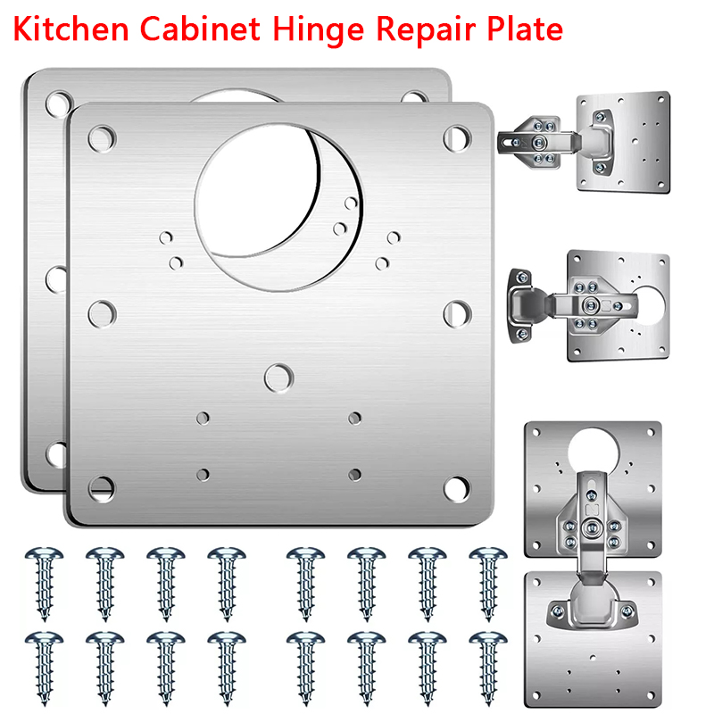 2/10Pcs Sets Hinge Repair Plat - Furniture Hardware Fixing Screws 评论和价格