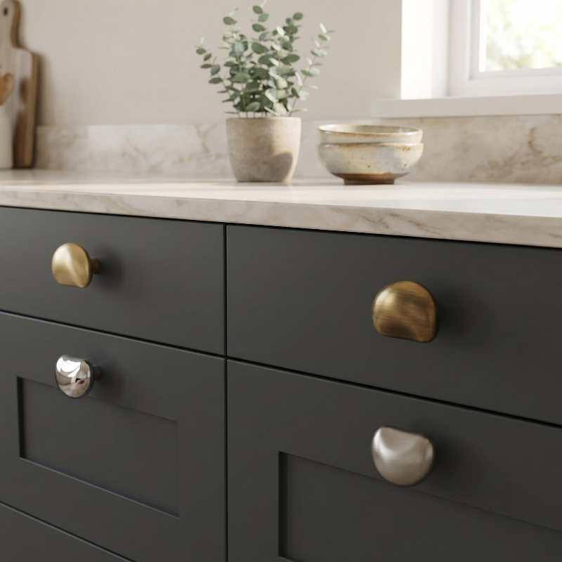 Simple Cabinet Door Knob Pebbl - Vintage Furniture Hardware Pulls 评论和价格