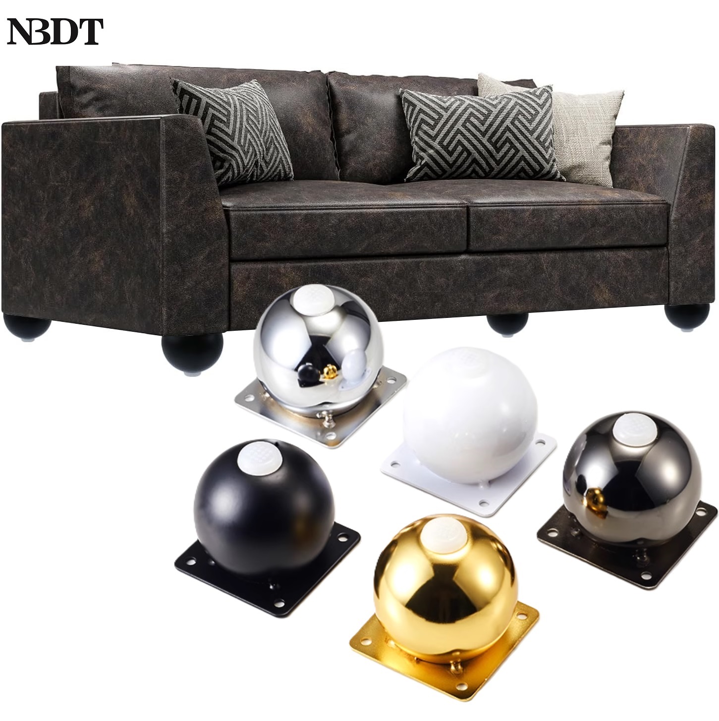4Pcs Steel Ball Shaped Furnitu - Furniture Hardware Feet 评论和价格