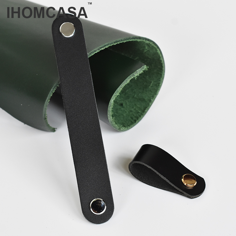 IHOMCASA Black Leather Knobs   - Furniture Hardware Restoration 评论和价格