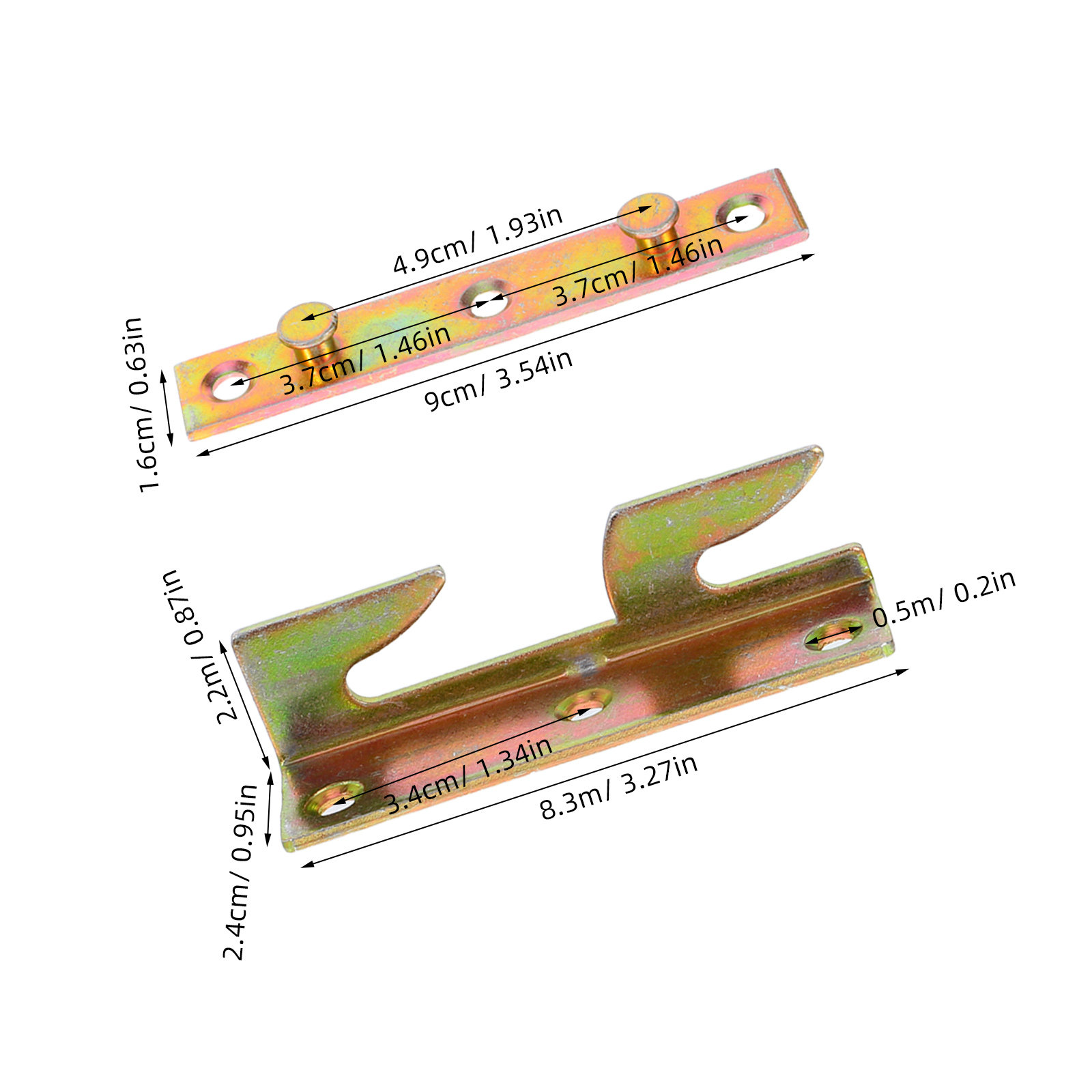 4Sets Invisible Bed Frame Rail - Furniture Rails Hardware 评论和价格