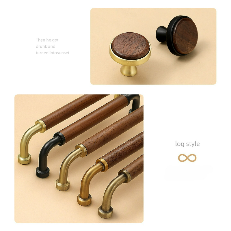 Wooden Drawer Pulls Brass Cabi - Vintage Furniture Hardware Pulls 评论和价格