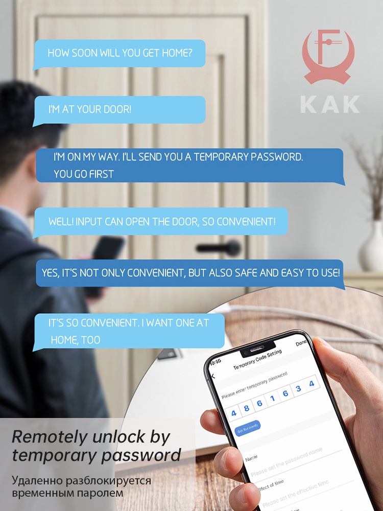KAK Smart Fingerprint Door Loc - Zinc Furniture Hardware 评论和价格