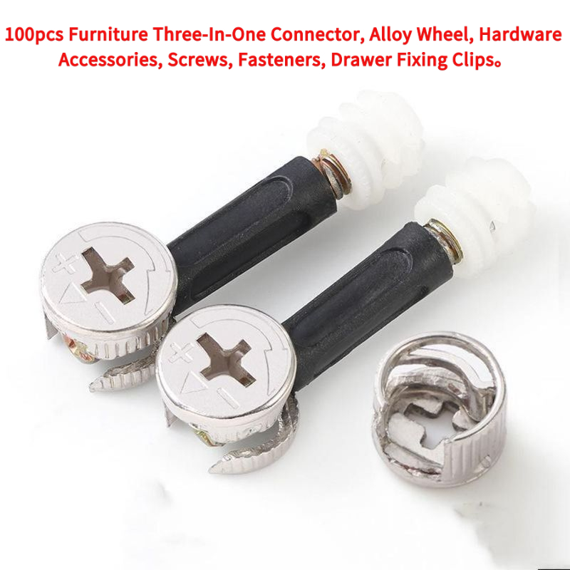 100pcs Furniture Three-In-One  - Furniture Hardware Fixing Screws 评论和价格
