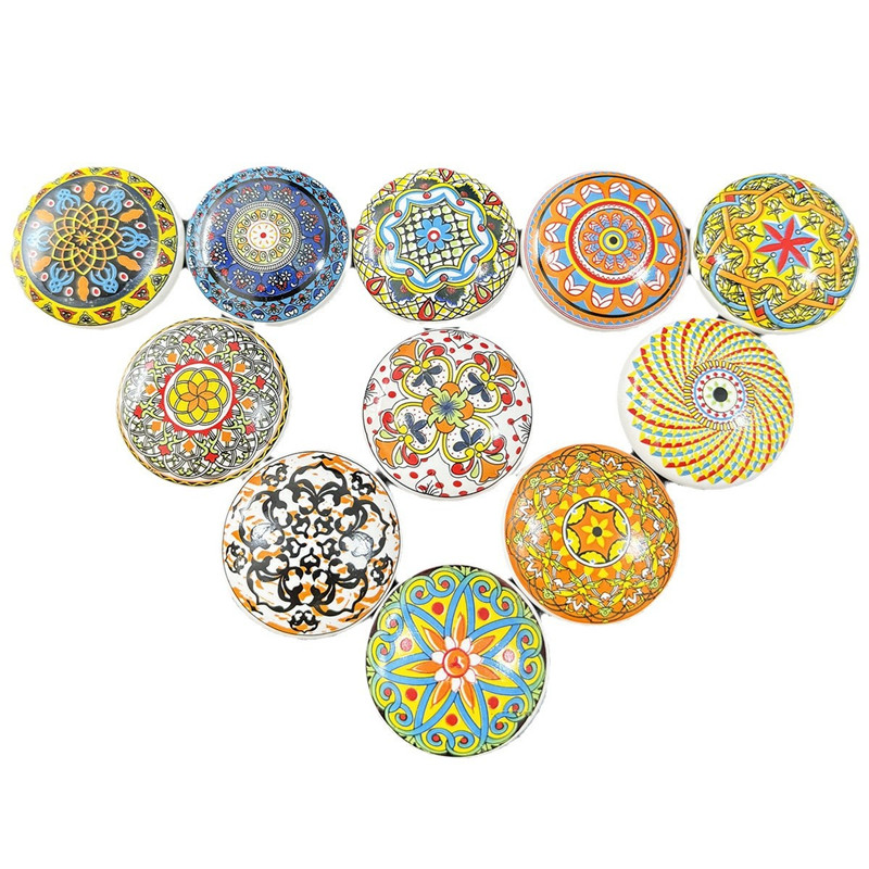 Bohemian Ceramic Single Hole C - Vintage Furniture Hardware Pulls 评论和价格
