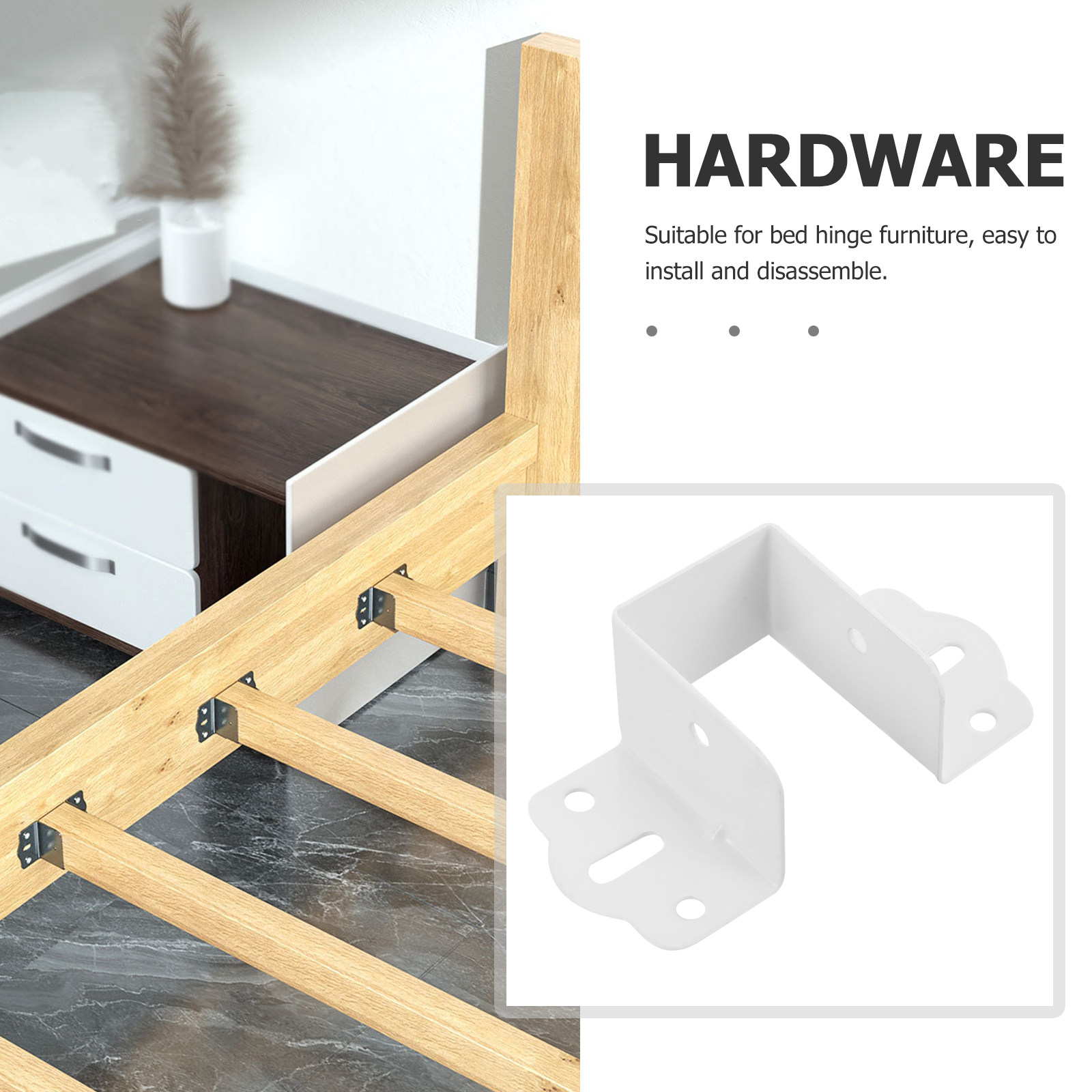 4Pcs Bed Rail Hooks Thickened  - Furniture Rails Hardware 评论和价格